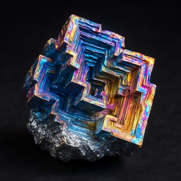 ビスマス（自然蒼鉛）の標本図（AI生成・通常光）