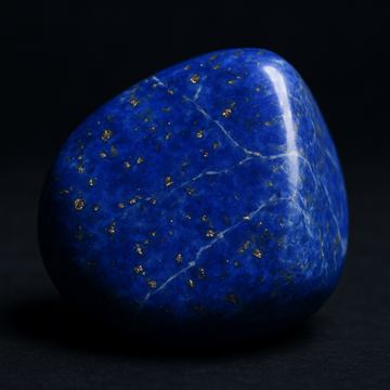 ラピスラズリ（瑠璃・青金石）の標本図（AI生成・通常光）